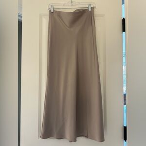 Zara satin maxi skirt